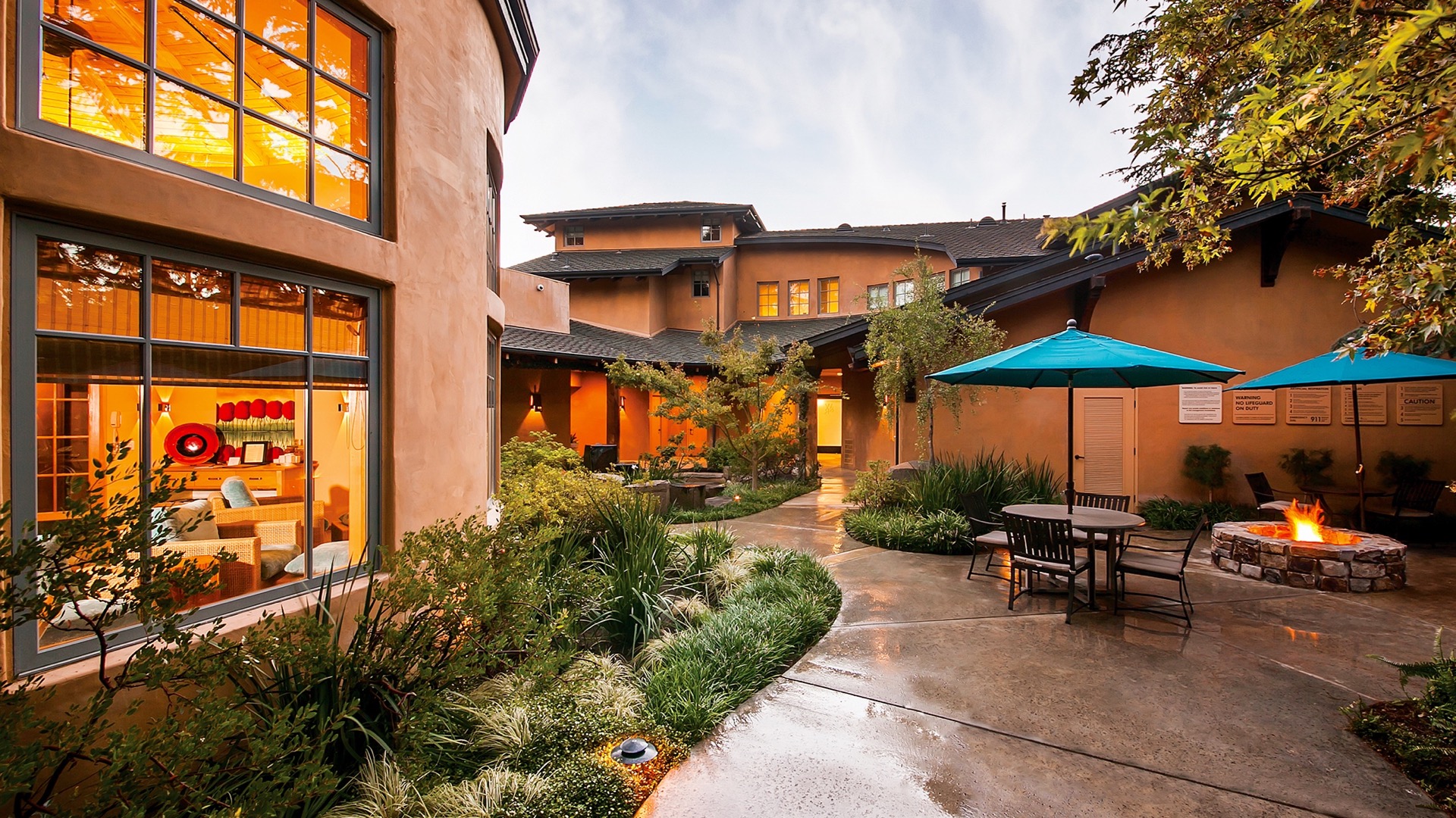 Spa Courtyard, Wine & Roses, Spas of America Spa Courtyard, Wine & Roses, Spas of America
