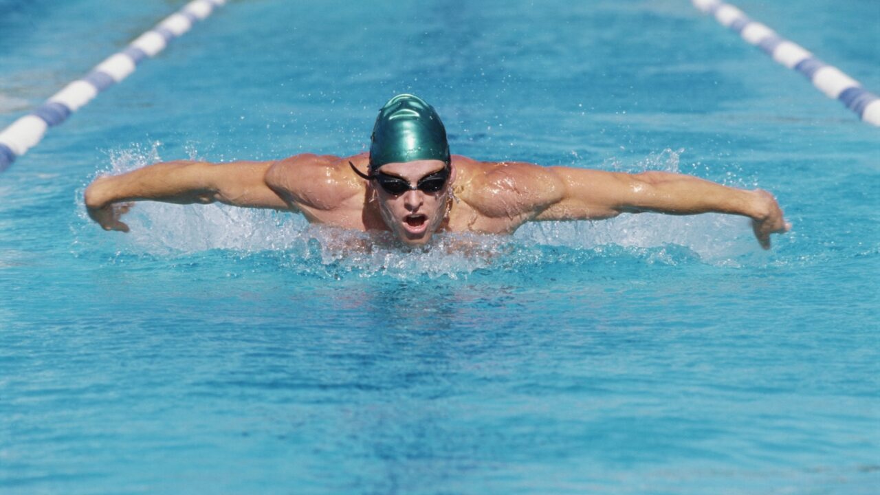 Swimming is good for you, Male in pool, Spas of America