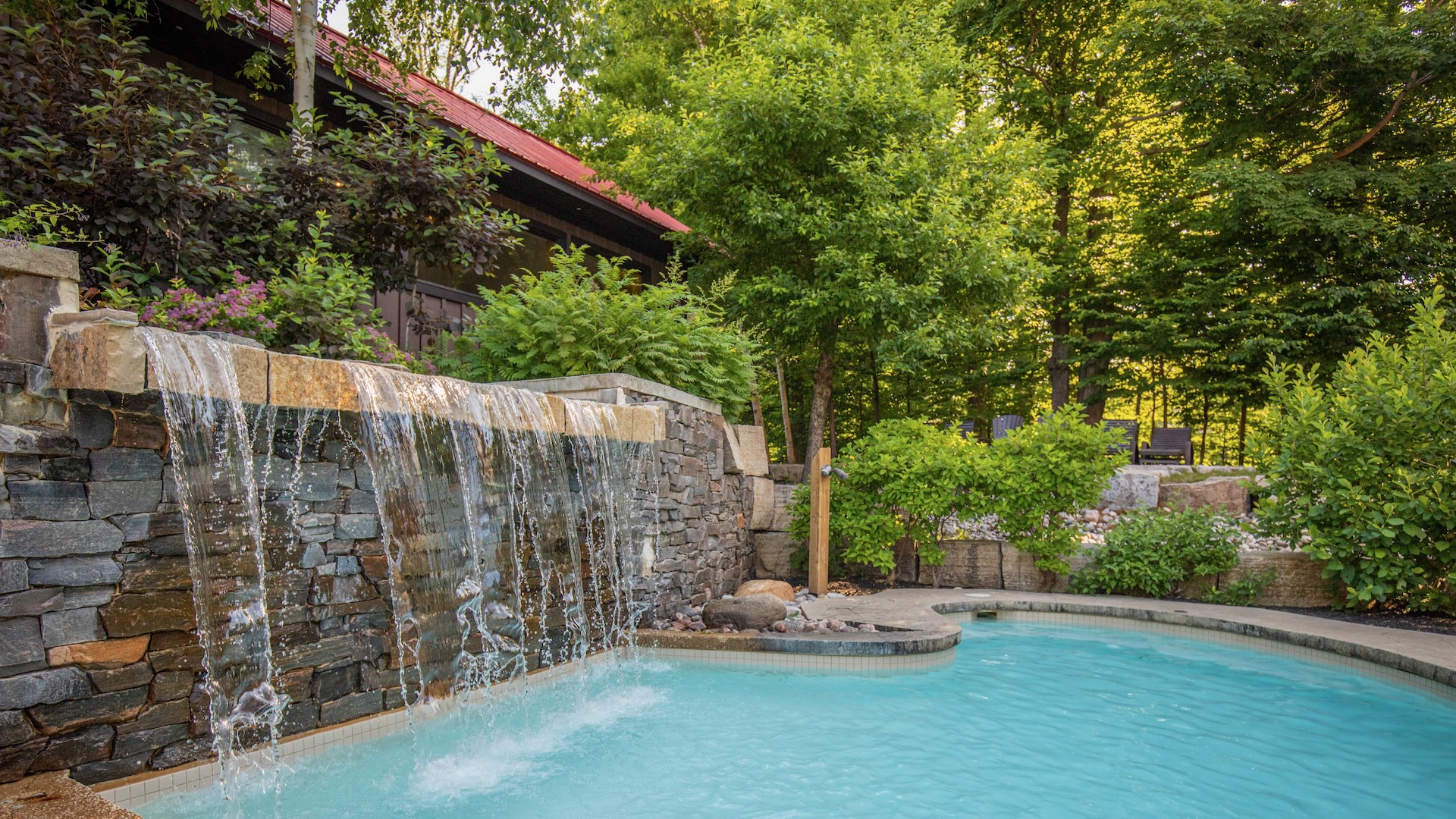 Scandinave Spa Blue Mountain, Waterfall, Spas of America Scandinave Spa Blue Mountain, Waterfall, Spas of America