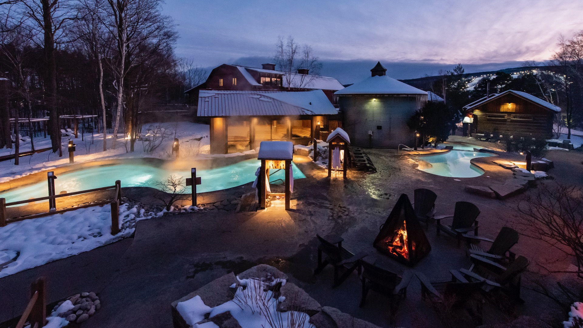 Scandinave Spa Blue Mountain, Fire, Spas of America Scandinave Spa Blue Mountain, Fire, Spas of America