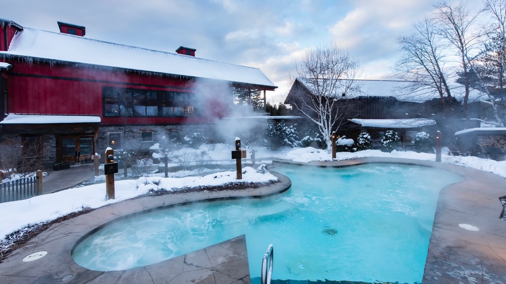 Scandinave Spa Blue Mountain, Winter View, Spas of America Scandinave Spa Blue Mountain, Winter View, Spas of America