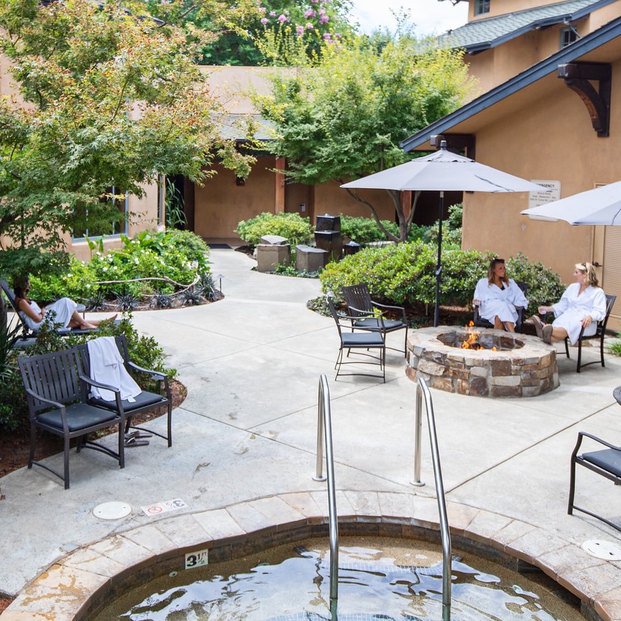 Spa Courtyard, The Spa at Wine & Roses, Spas of America Spa Courtyard, The Spa at Wine & Roses, Spas of America