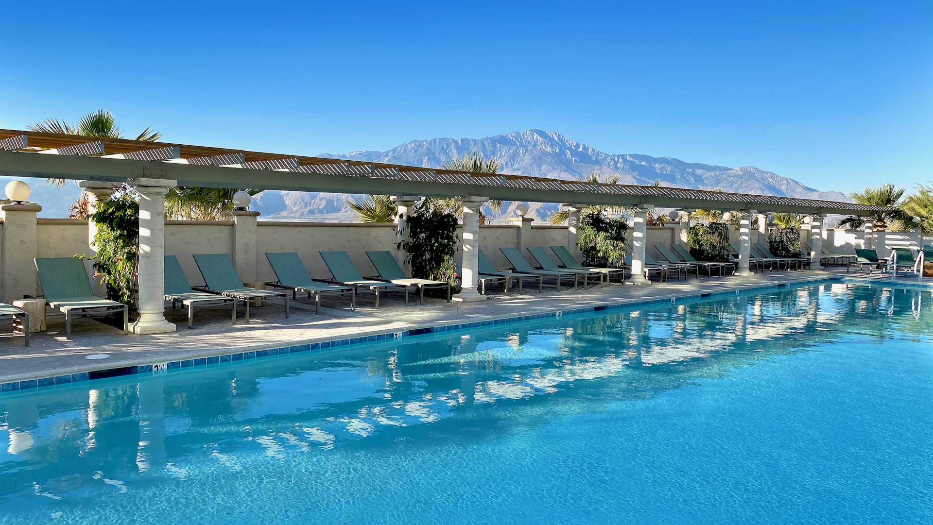 Azure Palm Hot Springs, 100 foot mineral spring pool, Spas of America Azure Palm Hot Springs, 100 foot mineral spring pool, Spas of America