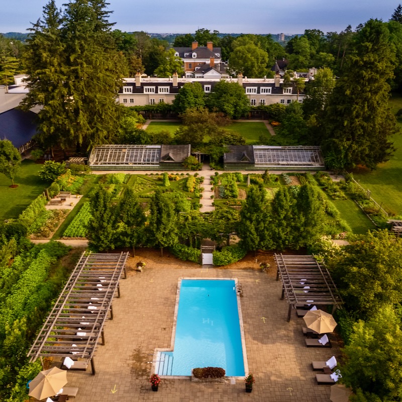 The Spa at Langdon Hall, Aerial View, Spas of America The Spa at Langdon Hall, Aerial View, Spas of America